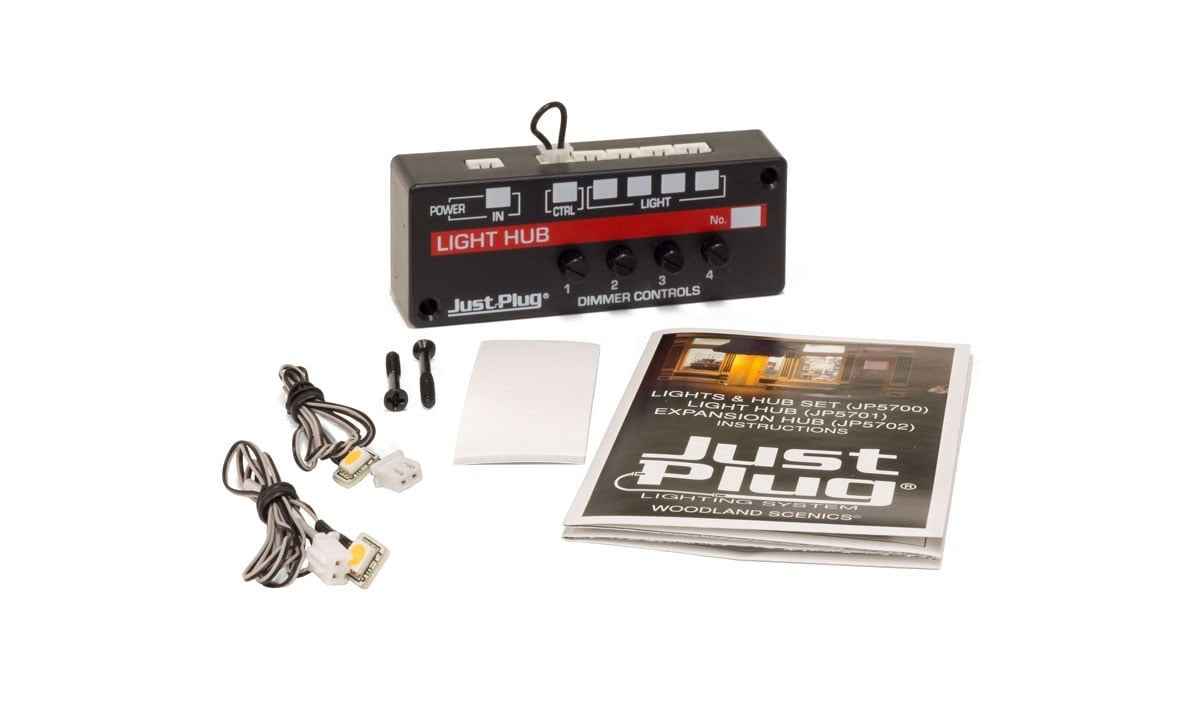 Woodland Scenics JP5700 Just Plug Lights & Hub Set