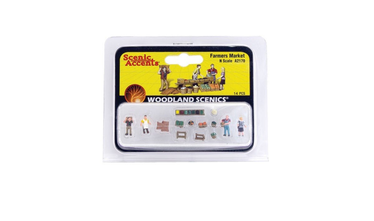 Woodland Scenics A2170 N Scale Farmers Market - Oakville Model Trains Depot