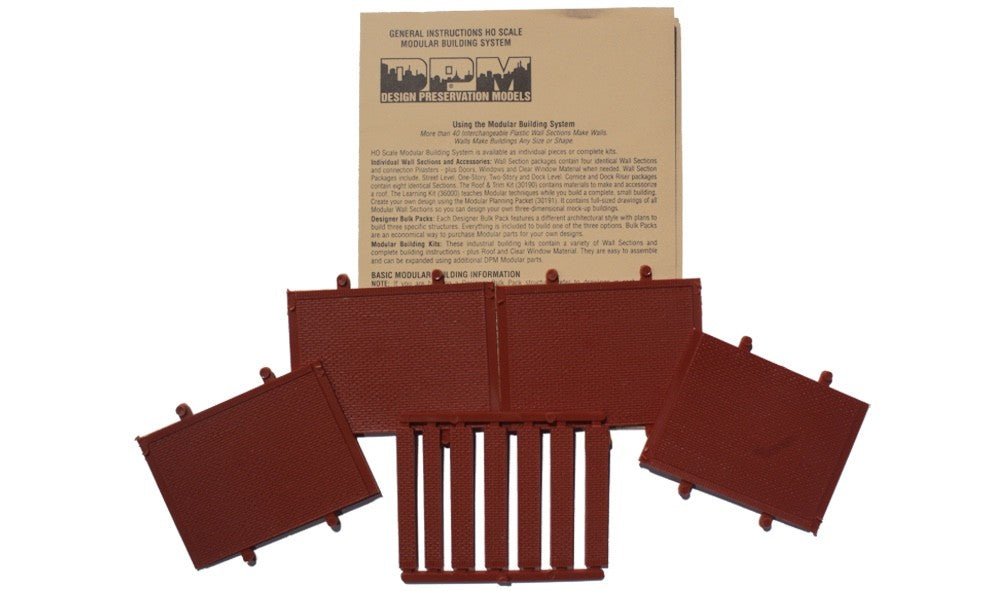 Woodland Scenics DPM 30113 HO Scale One-Story Blank Wall Kit