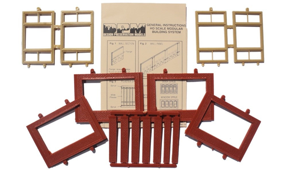 Woodland Scenics DPM 30167 HO Scale One-Story 20th Century Window Kit