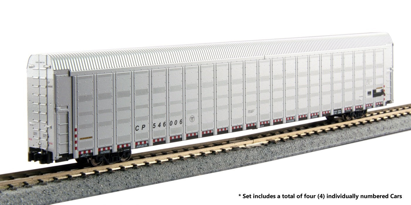 Kato 106-5510 N Scale Autorack Canadian Pacific Aluminum Set of 4 - New
