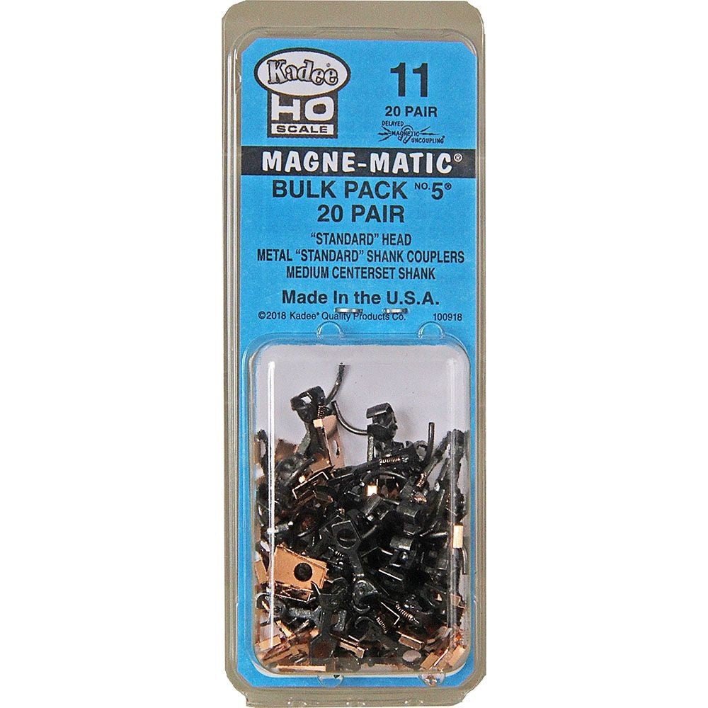 Kadee 11 HO Scale Bulk Pack - 20 pair 5 (NO.5®) Metal Couplers - Medium 9/32" - Oakville Model Trains Depot