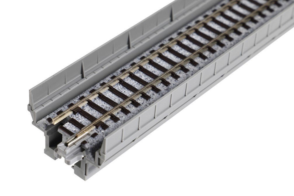 Kato 20-420 N UniTrack 124mm (4 7/8") Single Track Straight Viaduct Track - 2pcs