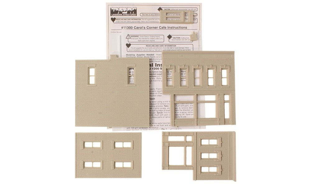 Woodland Scenics DPM 11300 HO Scale Carol's Corner Café Building Kit