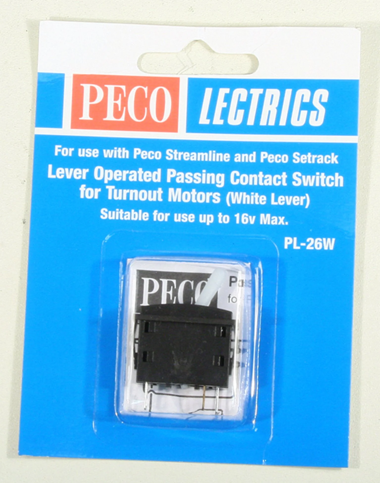 Peco PL-26W White Passing Contact Switch - New