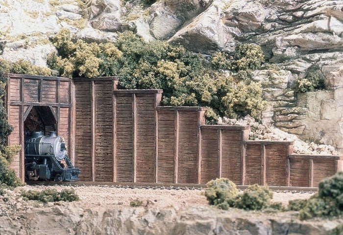 Woodland Scenics 1160 N Scale Timber Retaining Walls 6pcs - Oakville Model Trains Depot