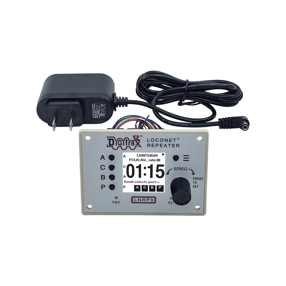 Digitrax LNRP3 LocoNet Repeater Module With Power Supply