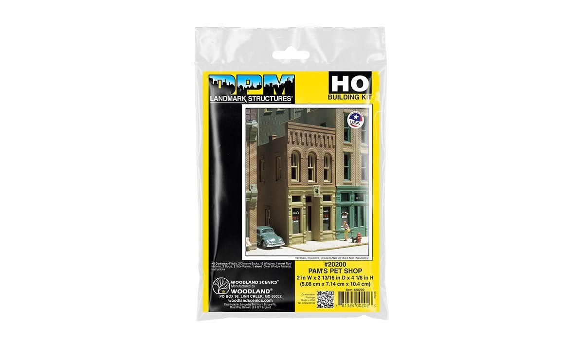 Woodland Scenics DPM 20200 HO Scale Pam's Pet Shop Building Kit