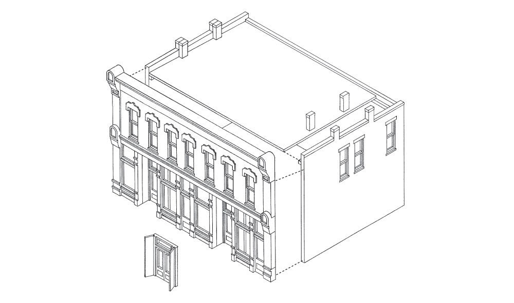 Woodland Scenics DPM 12000 HO Scale Front Street Building Kit