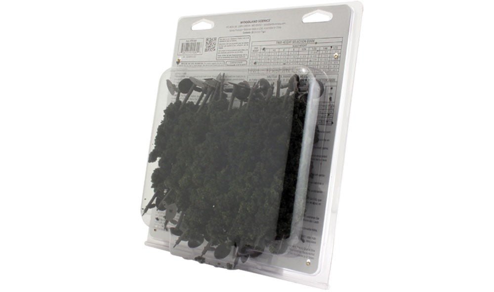 Woodland Scenics TR1580 Ready Made Trees™ Value Pack 2.5" - 4" Conifer - 33pcs - Oakville Model Trains Depot