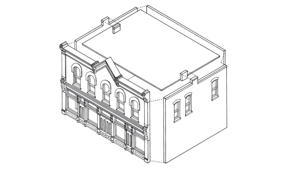 Woodland Scenics DPM 10800 HO Scale Goodfellows Hall Building Kit
