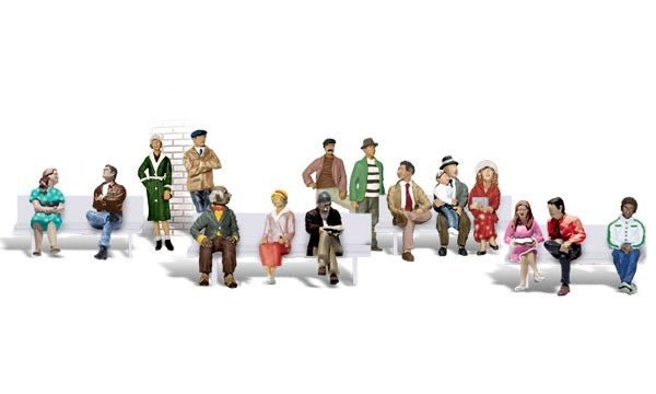 Woodland Scenics A1908 HO Scale Sixteen Passengers - Oakville Model Trains Depot