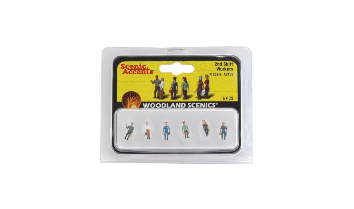 Woodland Scenics A2188 N Scale 2nd Shift Workers - Oakville Model Trains Depot