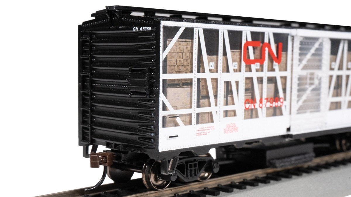 Bachmann 16323 HO Scale 40' Track Cleaning Impact Boxcar - Canadian National 87989 - Oakville Model Trains Depot