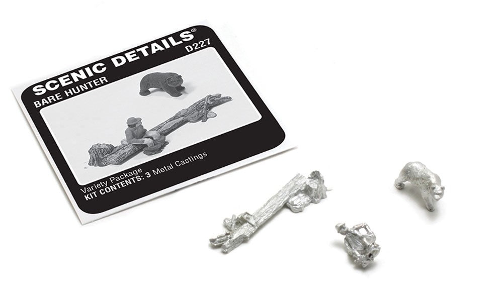 Woodland Scenics D227 HO Scale People Bare Hunter Kit