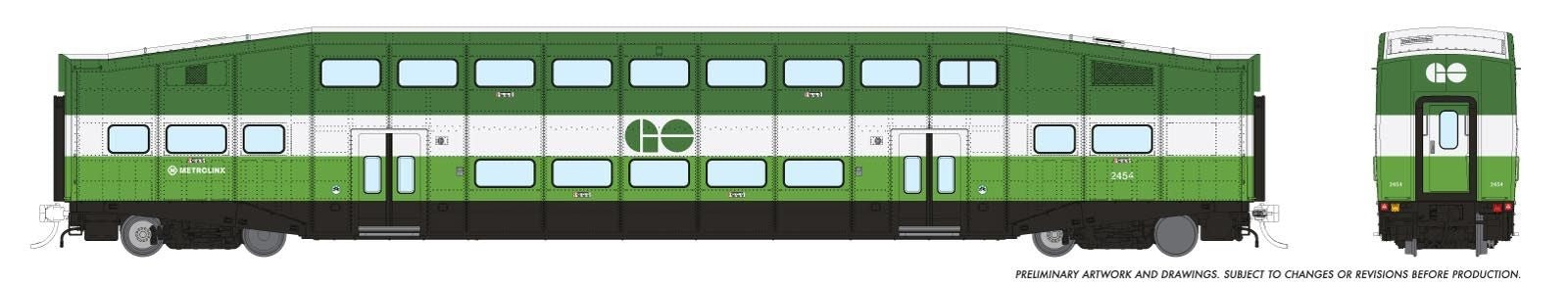 Rapido 146042 HO Scale GO Transit/MX: Set #3 (Coaches: 2413 2437 2454) - New