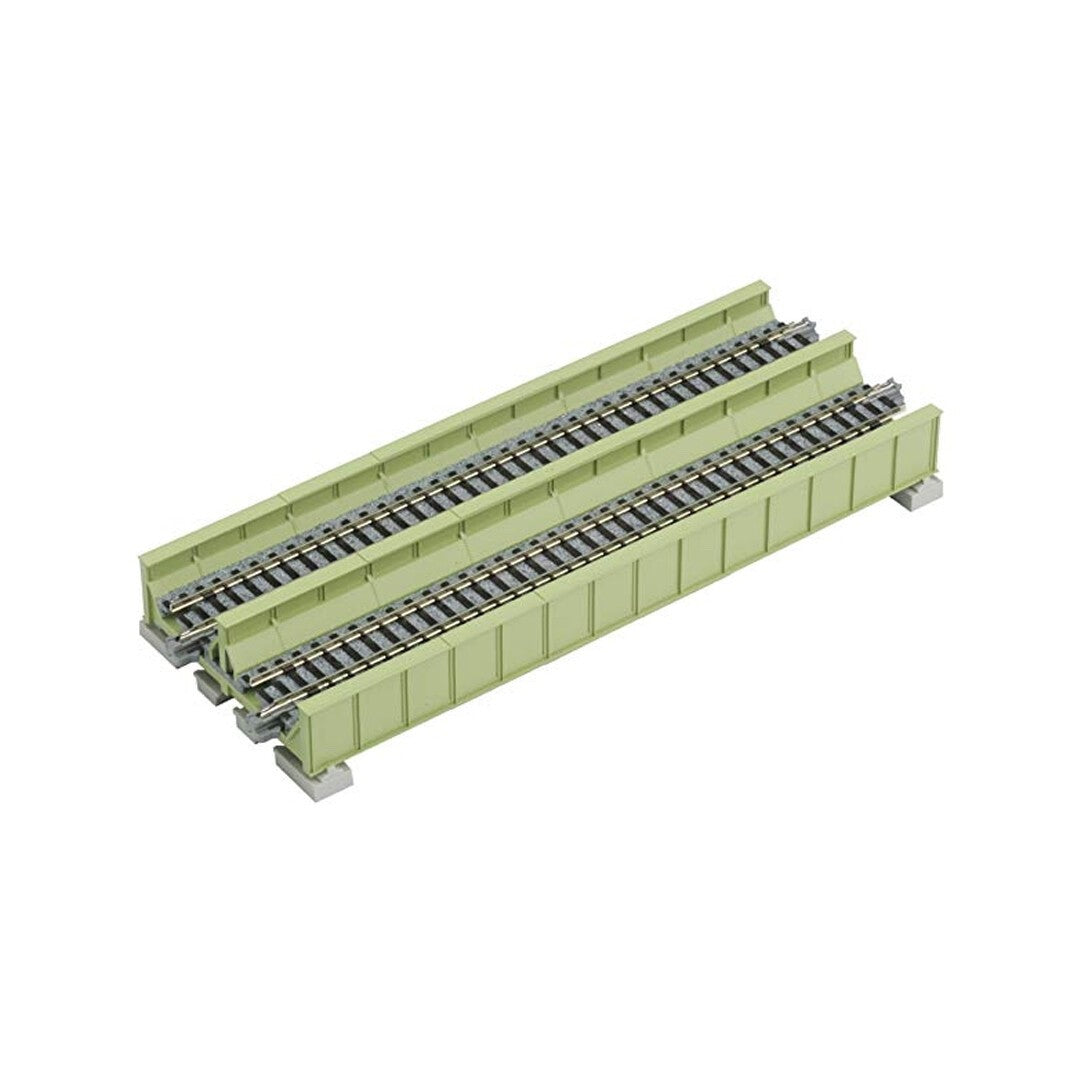 Kato 20-456 N Scale Unitrack 186mm (7 5/16") Double Plate Girder Bridge - Green