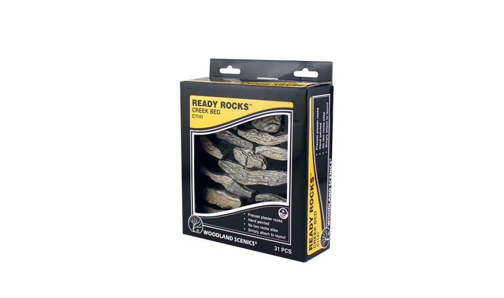 Woodland Scenics 1141 Creek Bed Ready Rocks 31pcs - Oakville Model Trains Depot
