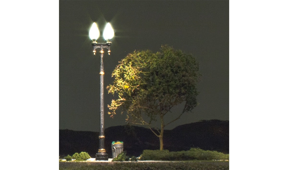 Woodland Scenics JP5648 O Scale Double Lamp Post Street Lights