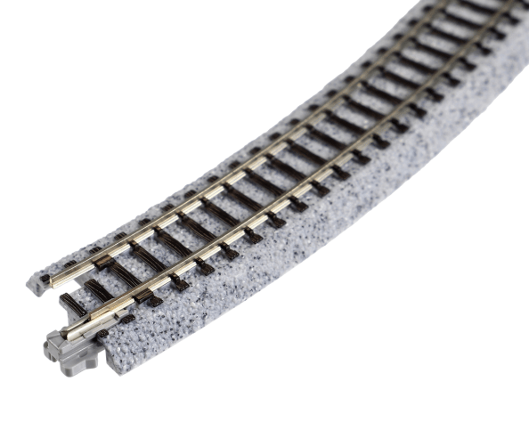 KATO 20 - 120 N Scale Unitrack R315mm (R12 - 3/8") 45° Curved Track - 4 - Pack - Oakville Model Trains Depot