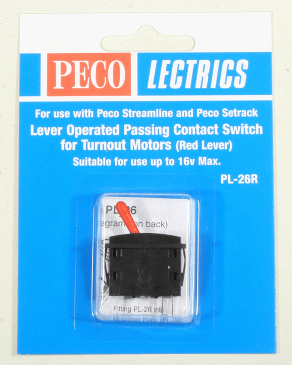 PECO PL - 26R Red Passing Contact Switch - Oakville Model Trains Depot