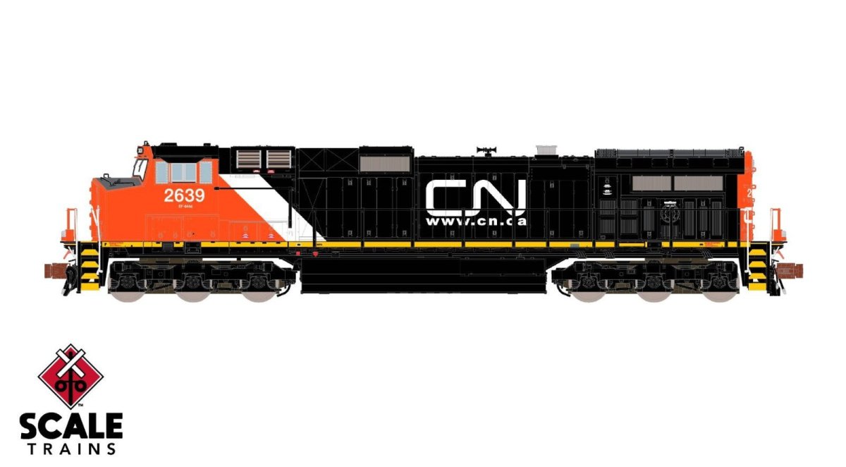 SCALETRAINS Rivet Counter N Scale GE DASH 9, Canadian National/Website #2639 DC
