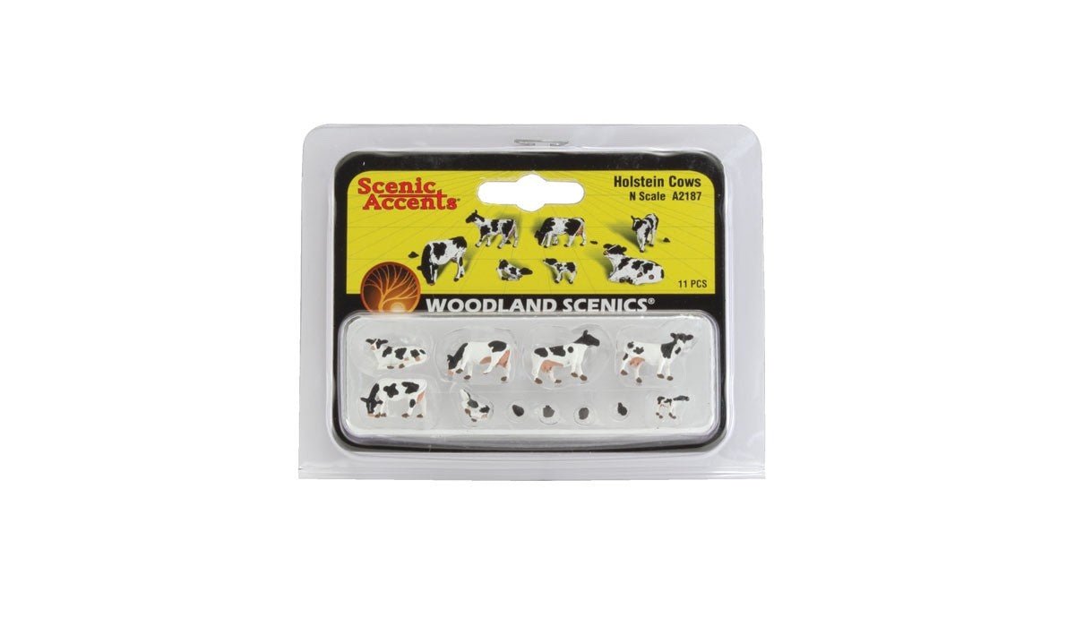 Woodland Scenics A2187 N Scale Holstein Cows - Oakville Model Trains Depot
