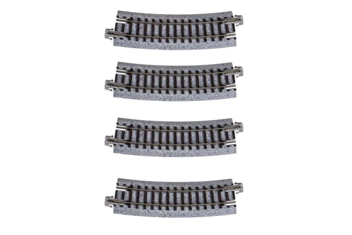 KATO 20 - 121 N Scale Unitrack R315mm (R12 - 3/8") 15° Curved Track - 4 - Pack - Oakville Model Trains Depot