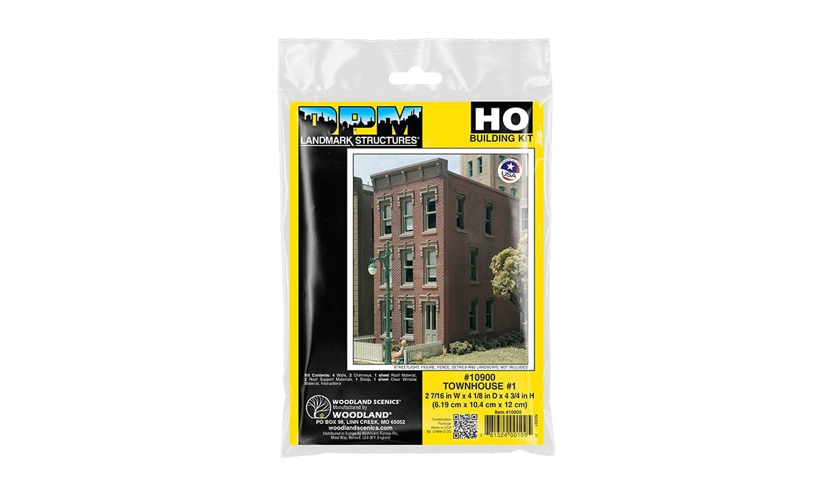Woodland Scenics DPM 10900 HO Scale Townhouse #1 Building Kit