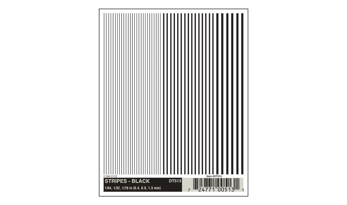 Woodland Scenics DT513 Stripes Black - Oakville Model Trains Depot