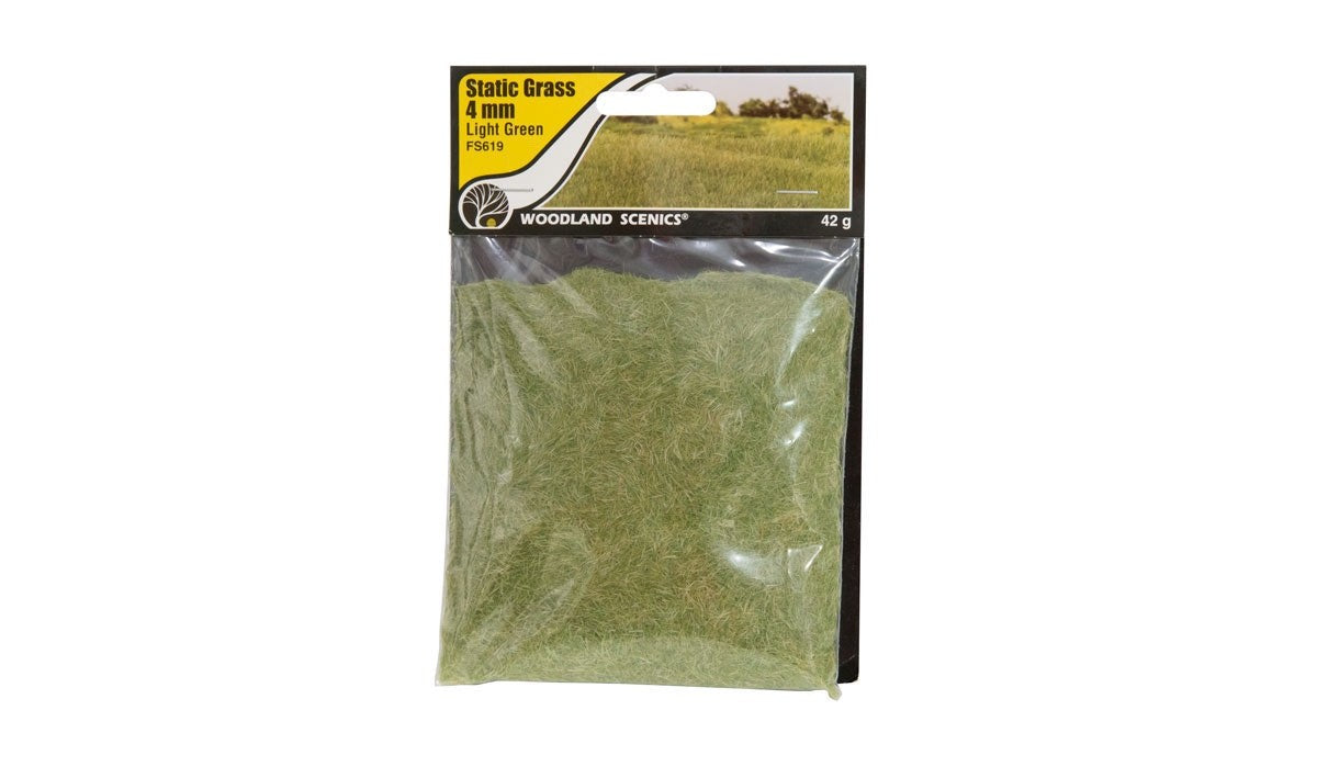 Woodland Scenics FS619 Static Grass Light Green 4mm