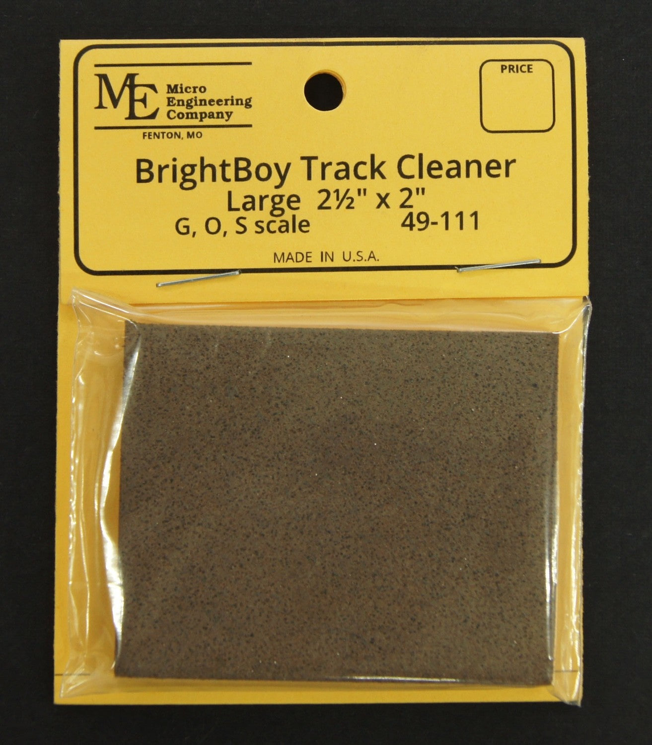 Micro Engineering 49-111 BrightBoy Track Cleaner - Large 2.5" x 2"