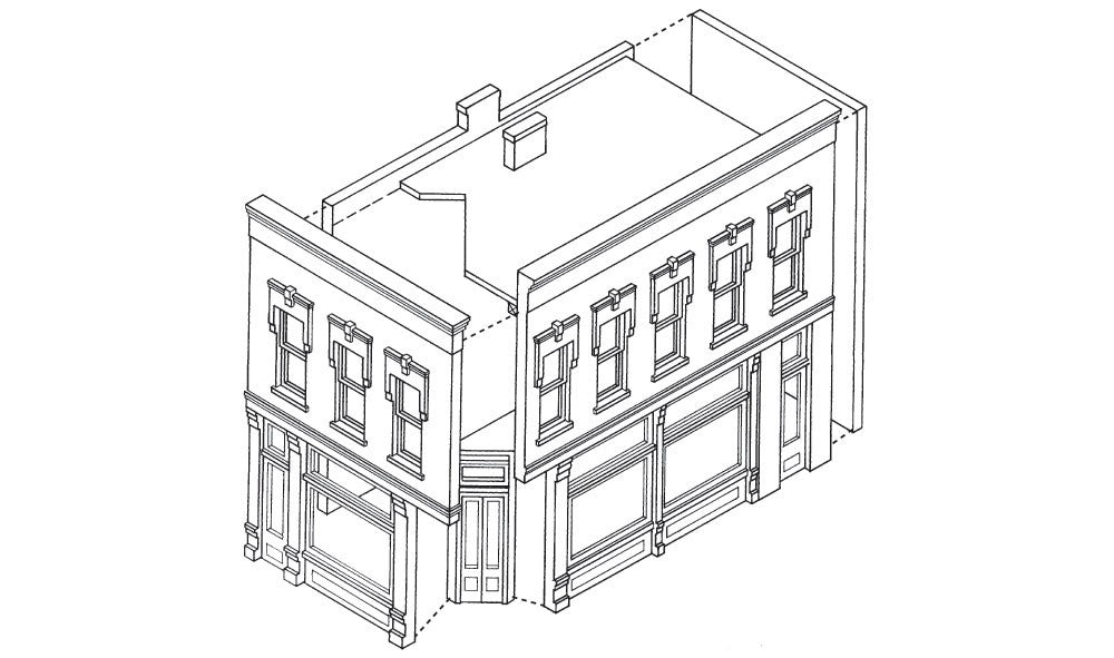Woodland Scenics DPM 11300 HO Scale Carol's Corner Café Building Kit