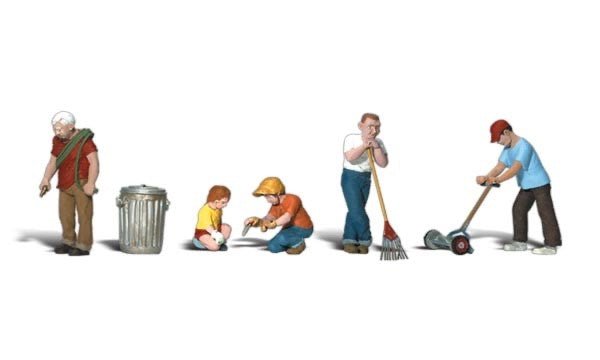 Woodland Scenics A1915 HO Scale Lawn Workers - Oakville Model Trains Depot