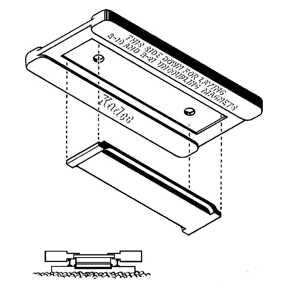 Kadee #334 HO Uncoupler Gluing Jig For installing #312, #321 and #322 Uncouplers