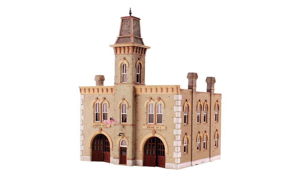 Woodland Scenics DPM 12400 HO Scale Fire Station No. 3 Building Kit
