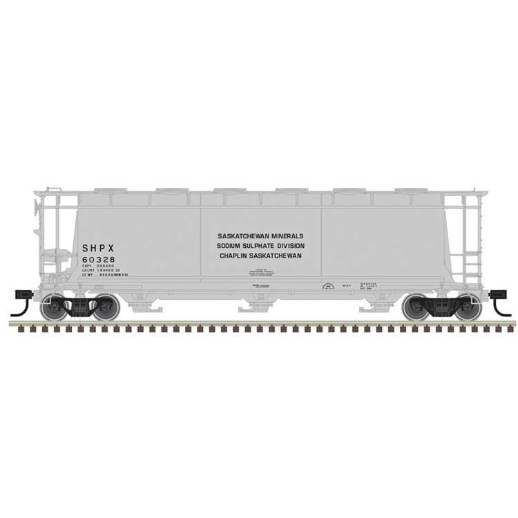 Atlas 20007182 HO ACF 3-Bay Cylindrical Hopper Saskatchewan Minerals #60330