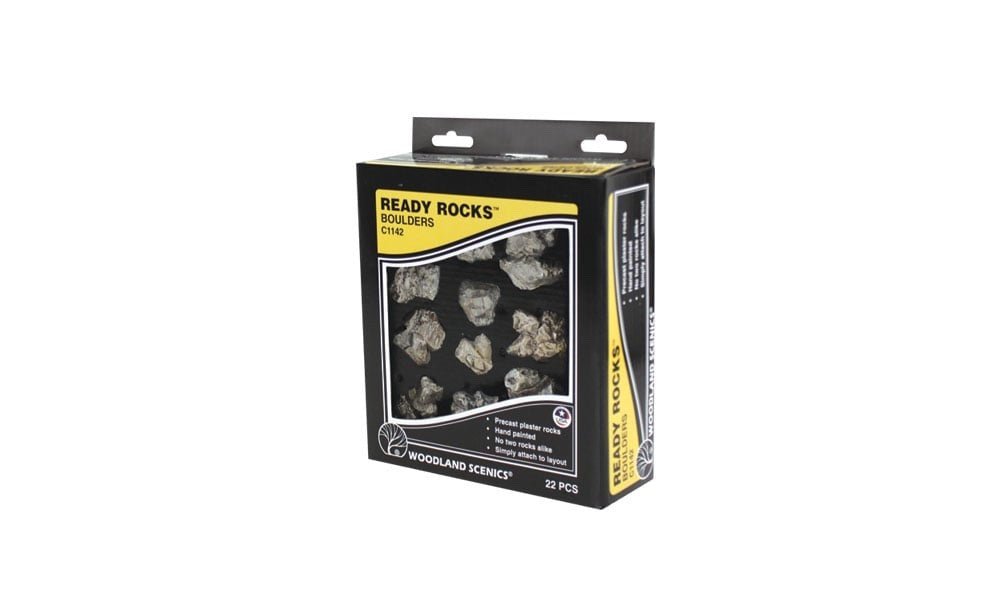 Woodland Scenics 1142 Boulder Ready Rocks 22pcs - Oakville Model Trains Depot