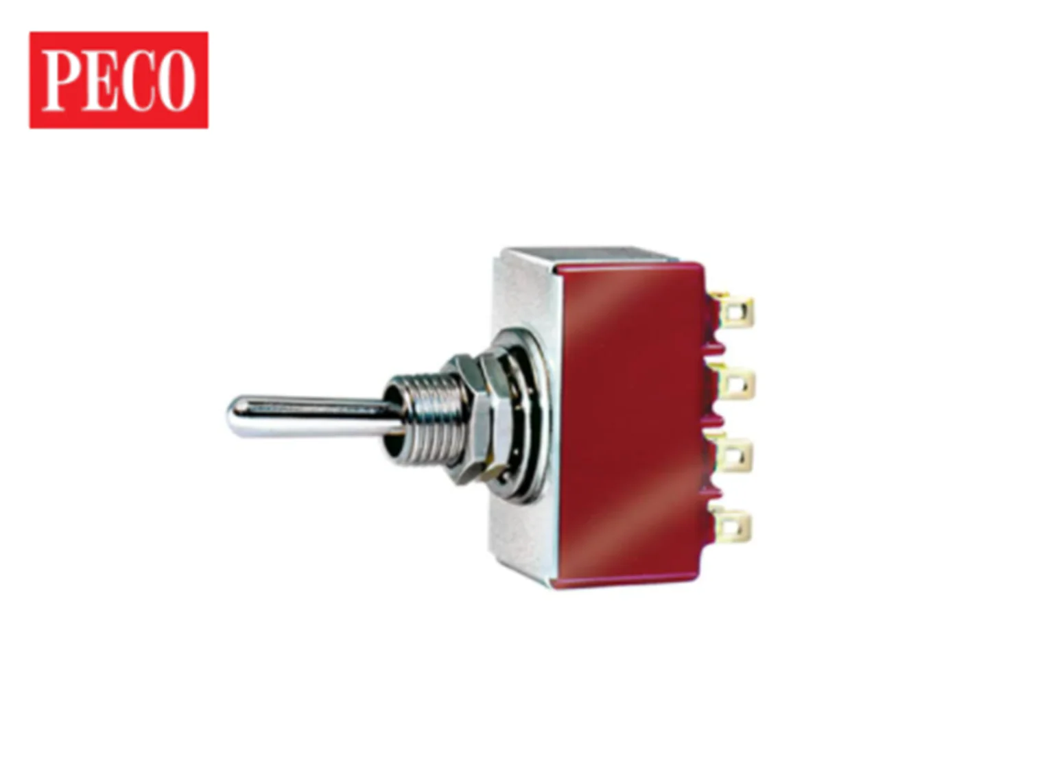 Peco PL-21 4-Pole  Double Throw Toggle Switch - New