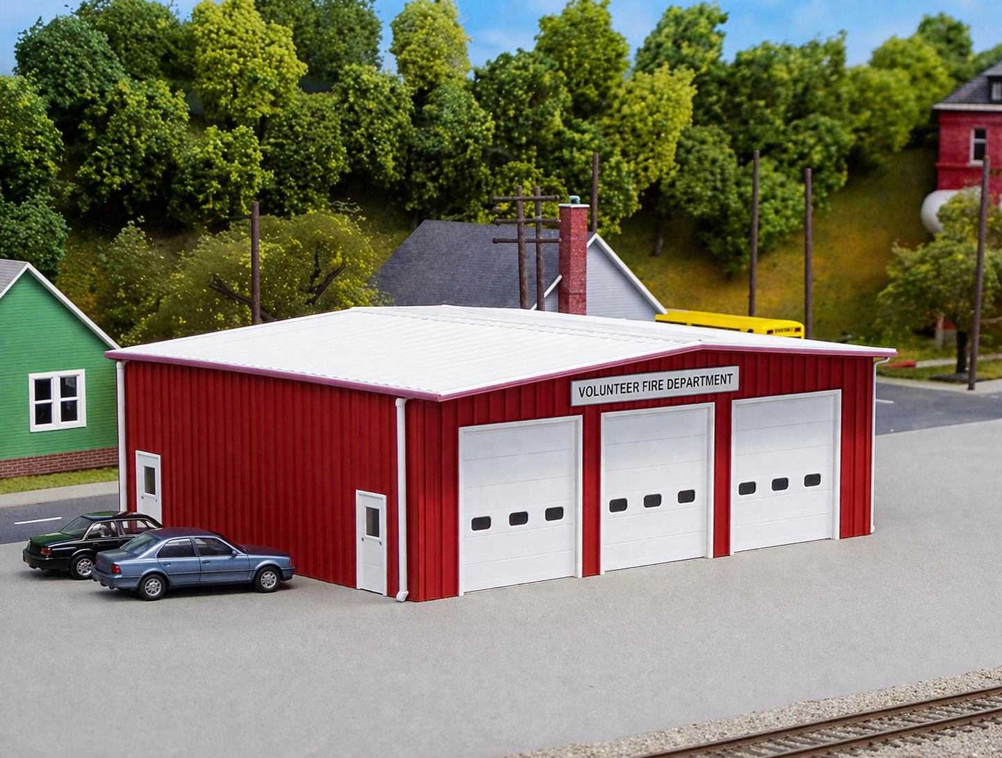 Pikestuff 0192 HO Scale Fire Station Red Kit