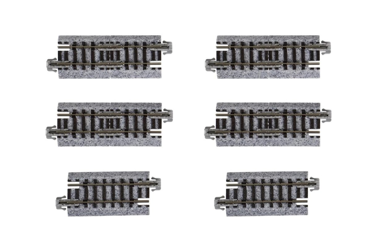 KATO 20 - 091 N Scale Unitrack Short Track Assortment Set A 29 - 45.5mm (1 - 1/8"–1 - 3/4") - 8 - Pack - Oakville Model Trains Depot