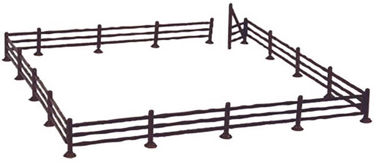 Atlas 777 HO Scale HO Three Rail Fence & Gate Kit - New