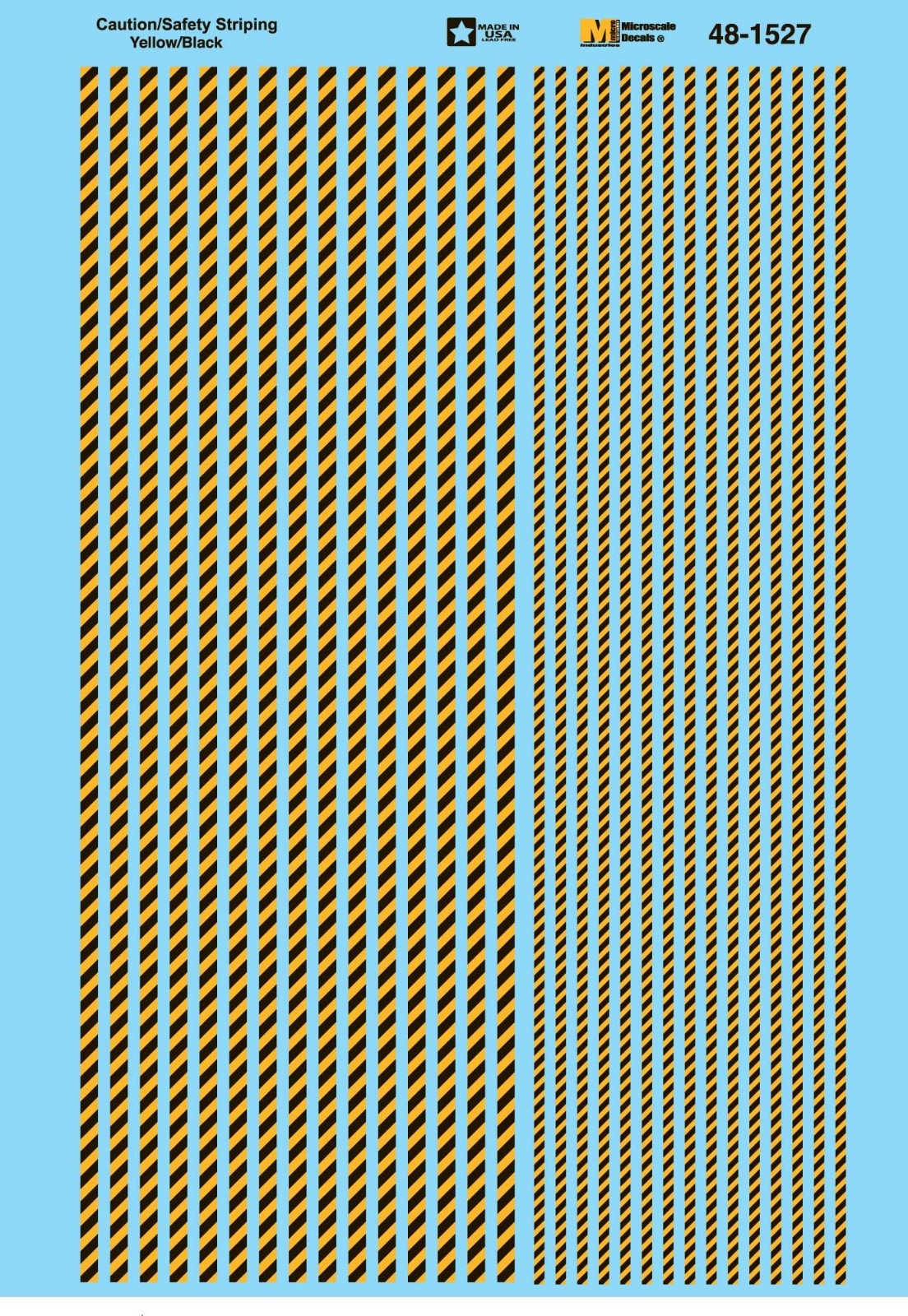 Microscale Decals 48-1527 O Scale Caution/Safety Striping Yellow/Black