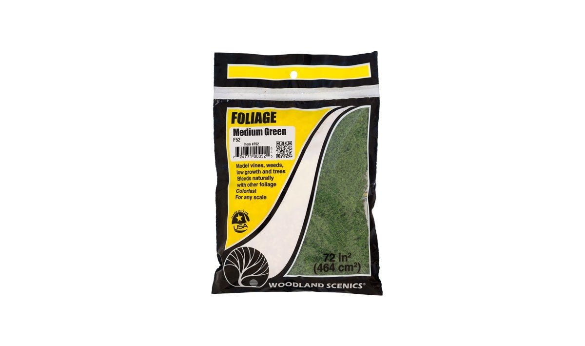 Woodland Scenics F52 Foliage Medium Green - Oakville Model Trains Depot