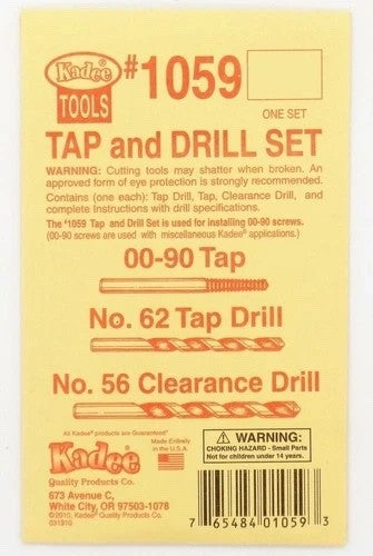 Kadee #1059 All Scale Tap 00-90 and Drills #62 & #56 - New