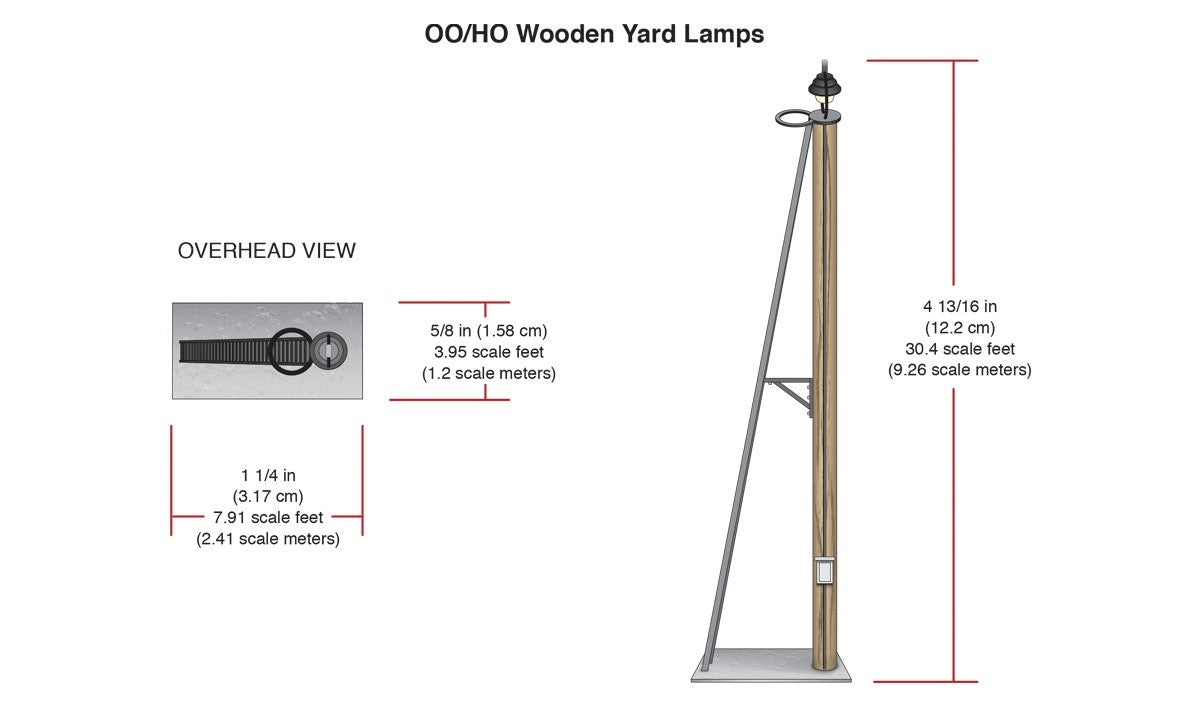 Woodland Scenics JP5674 OO/HO Scale Wooden Yard Lamps