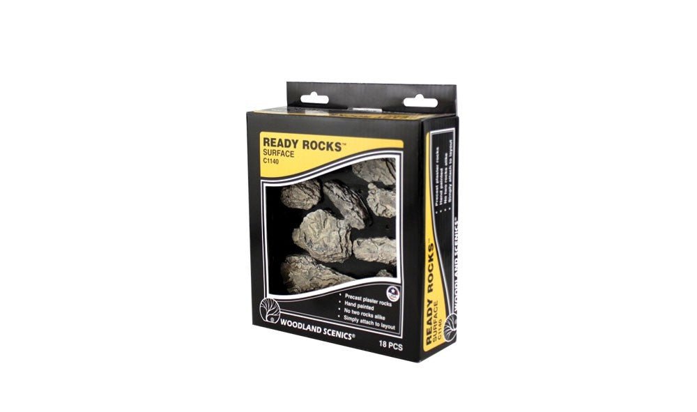Woodland Scenics 1140 All Scale Surface Rocks Ready Rocks - 18pcs - Oakville Model Trains Depot