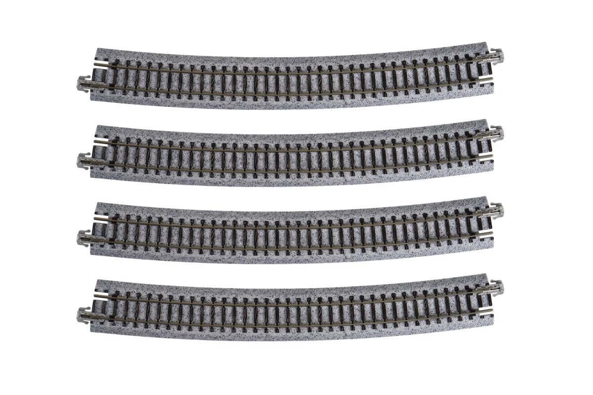 Kato 20-150 N Scale Unitrack 28-1/4" 718mm Radius 15-Degree Curve - 4pcs