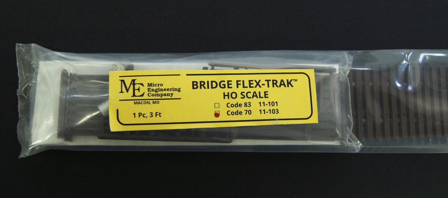 Micro Engineering 11-103 HO Scale Code 70 Non-Weathered Bridge Flex-Track