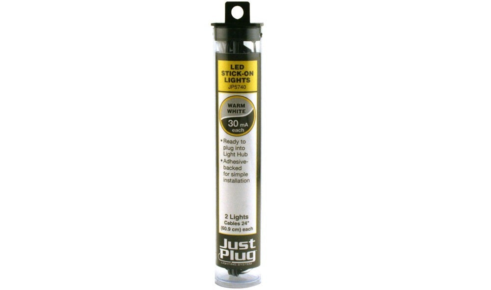 Woodland Scenics JP5740 Just Plug Warm White LED Stick-On Lights
